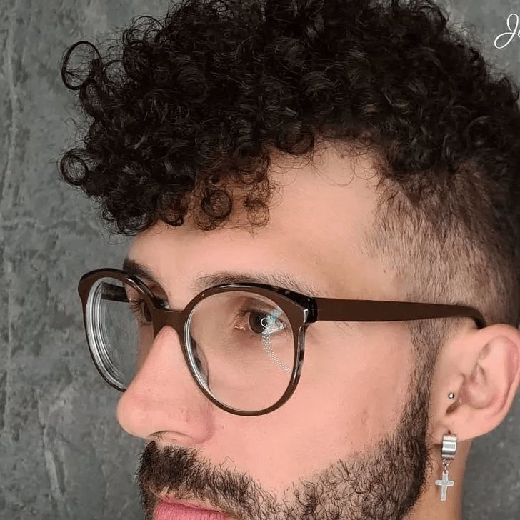 Curly Fringe With Soft Mid Taper