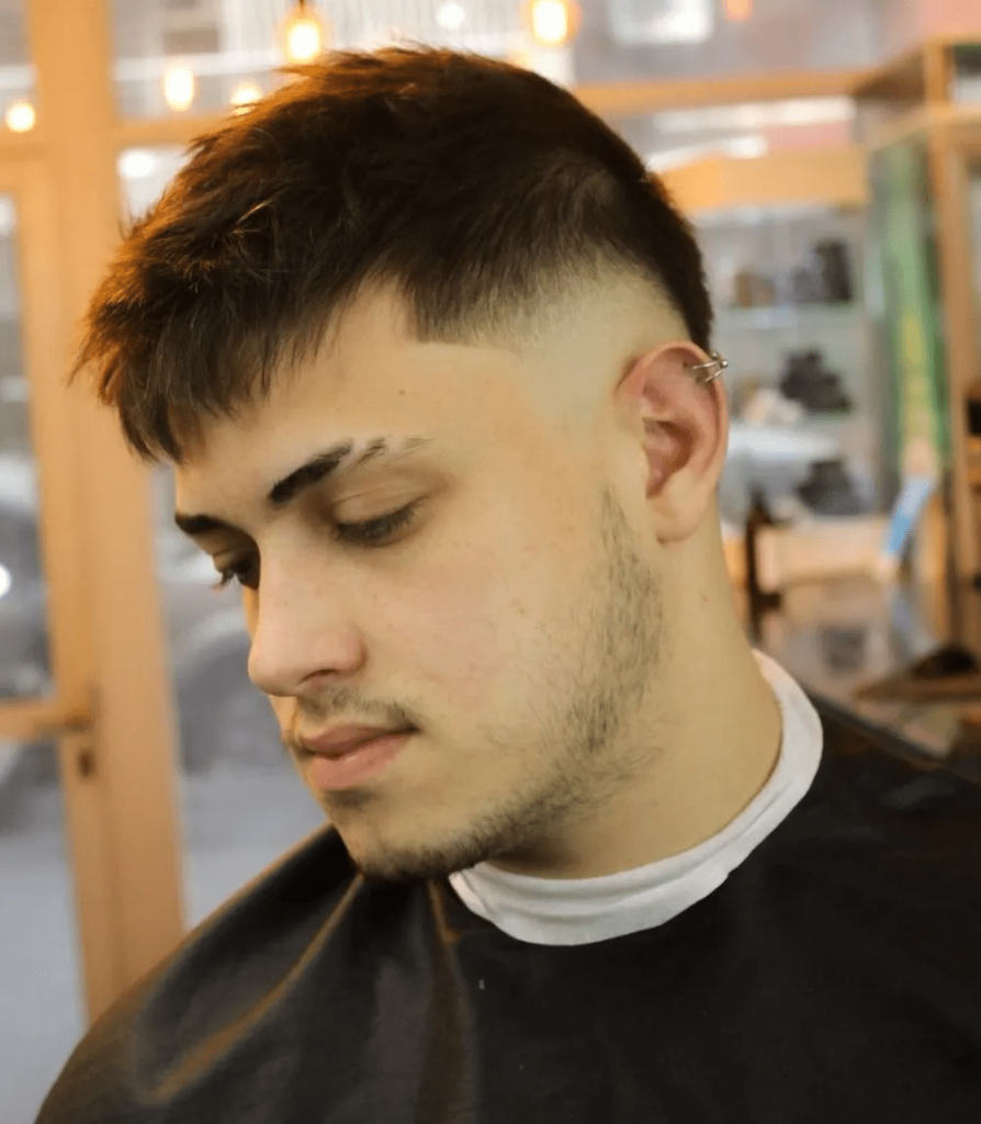 Fringe Style With Mid Fade