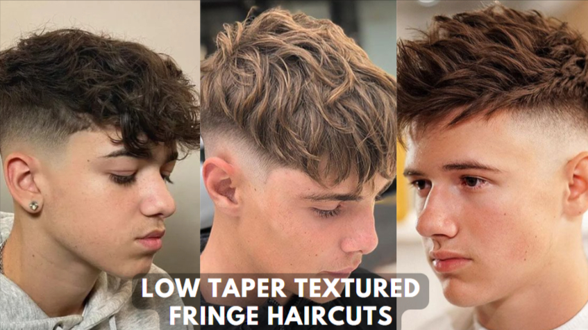 Low Taper Textured Fringe Haircuts