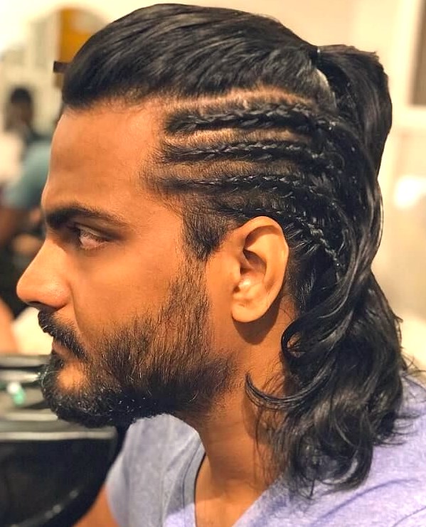 Braided Long Hair for mens