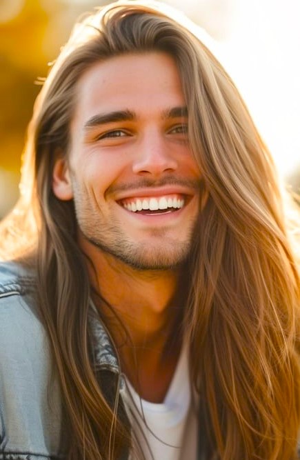 Sleek and Straight Long for mens